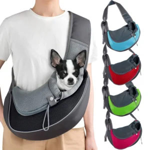 Breathable Pet Carrier Backpack – Crossbody Tote for Cats & Dogs