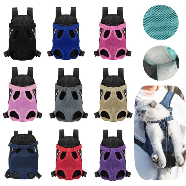 Breathable Double-Shoulder Pet Carrier Backpack – Small Dogs & Cats - Image 2