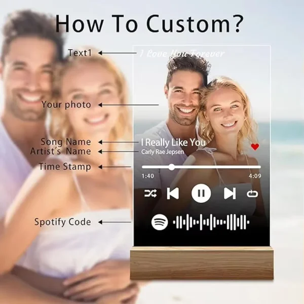 Custom Spotify Music Plaque – Acrylic Romantic Gift - Image 8