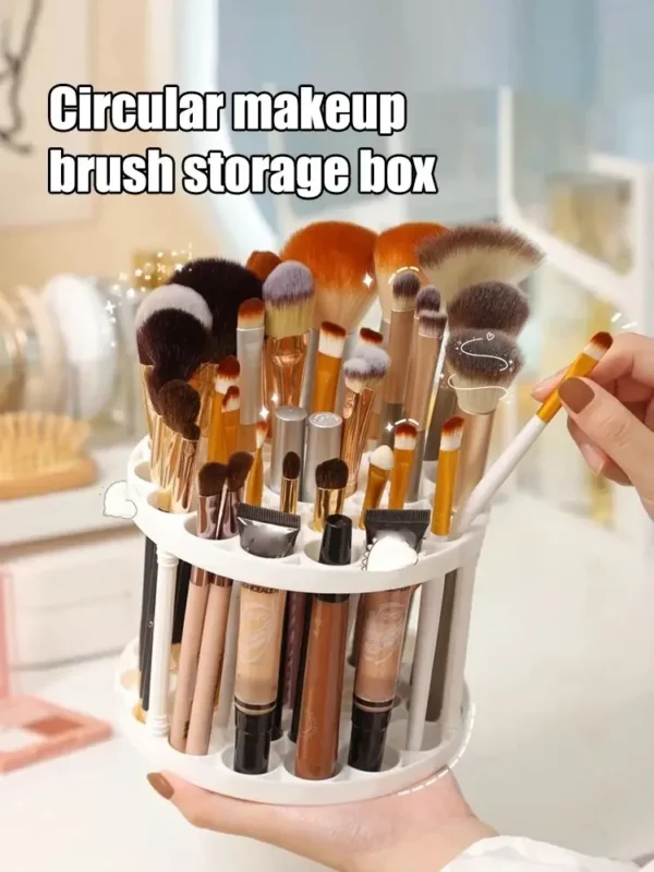 Acrylic Makeup Brush & Cosmetics Storage Rack - Image 11
