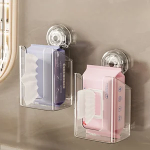 Wall-Mounted Suction Cup Wet Wipes Storage Box