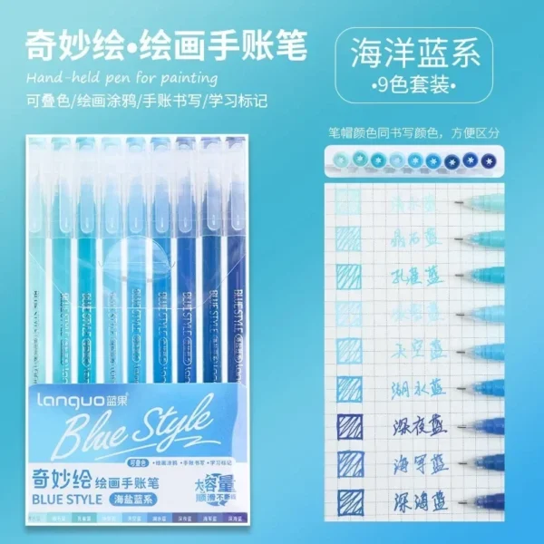 Set of 6 Morandi Gel Pens for Drawing & DIY Projects - Image 47
