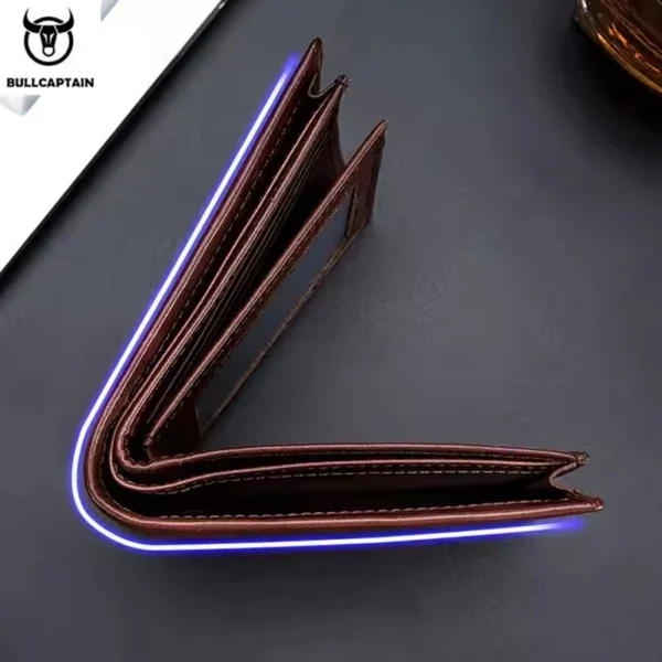 BULLCAPTAIN Men’s Genuine Leather RFID Business Wallet - Image 5