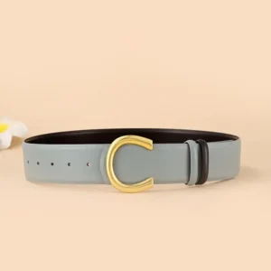 Women’s Luxury Wide Designer Belt – Stylish Leather Waistband