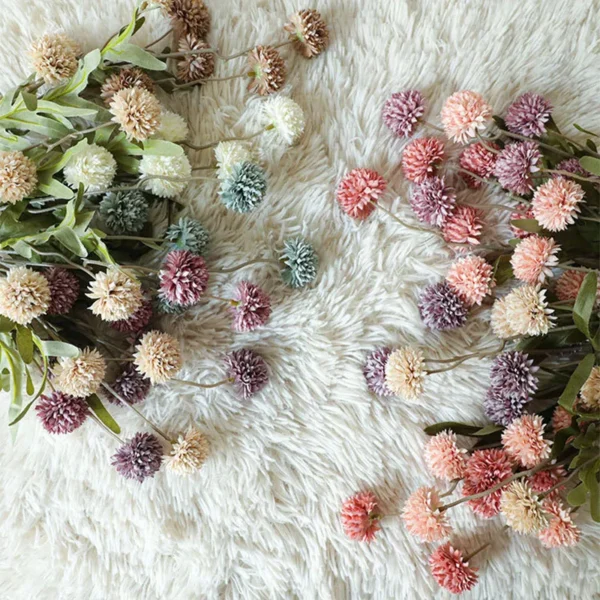 5-Head Artificial Dandelion Bouquet for Home & Weddings - Image 6