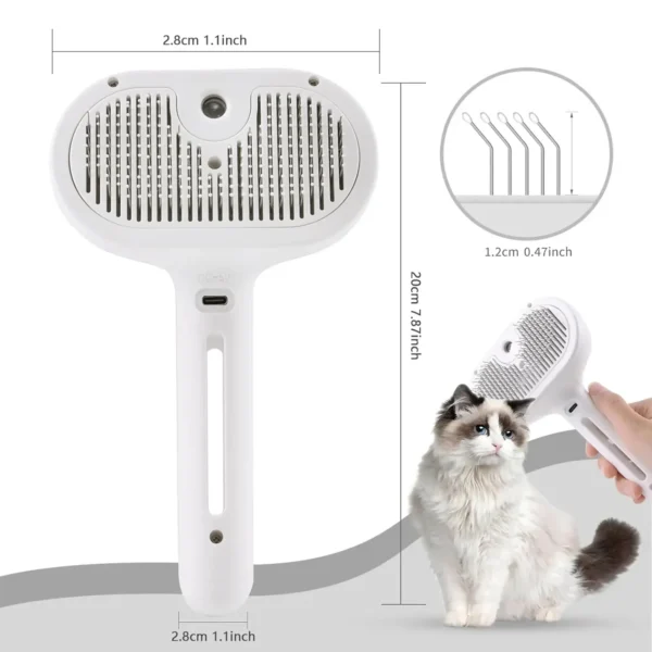 Multifunctional USB Pet Spray Brush – Cats & Dogs Grooming - Image 6
