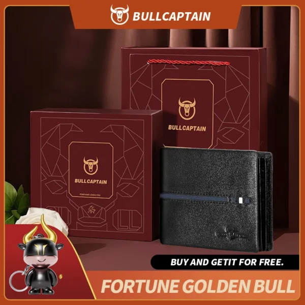 BULLCAPTAIN Men’s Genuine Leather RFID Business Wallet - Image 8