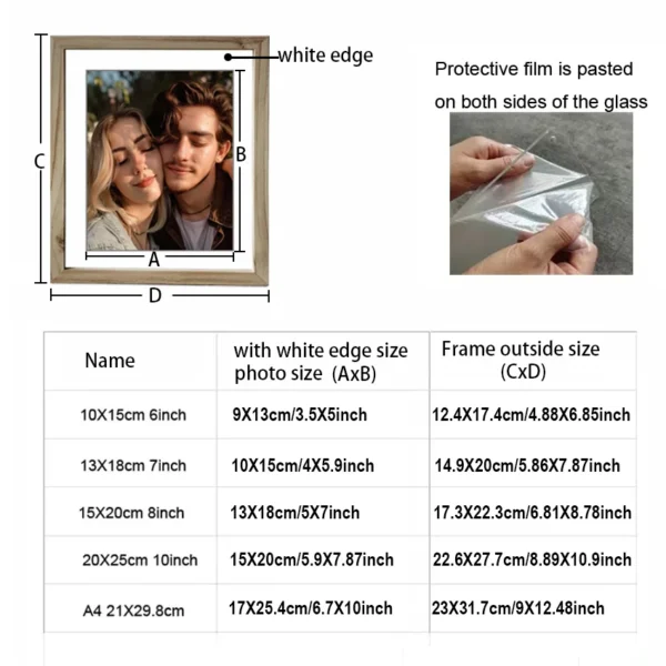 Custom Wooden Photo Frame – Vintage Wall & Table Decor - Image 3