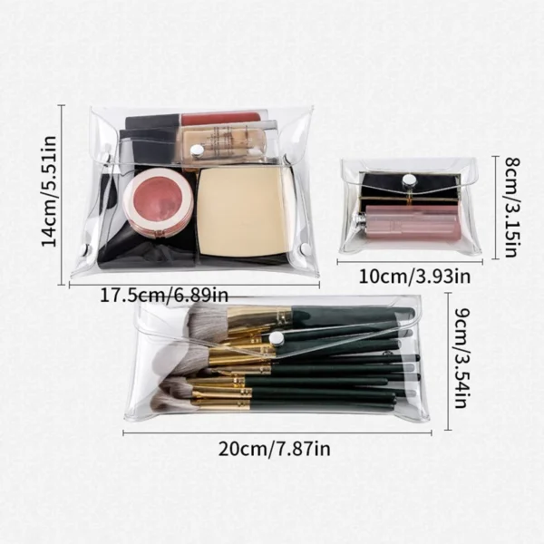 Portable Transparent PVC Cosmetic & Toiletry Bag - Image 16