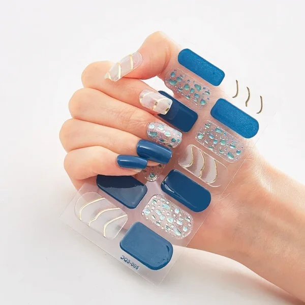 16Tips Long-Lasting Gel Nail Stickers – Full Coverage Wraps - Image 19