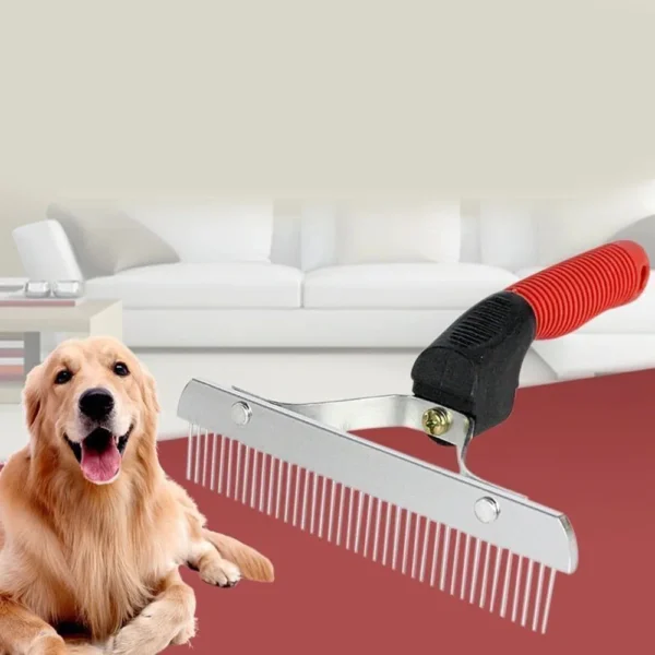 Large Dog Grooming Brush – Stainless Steel Rake for Long Hair - Image 11