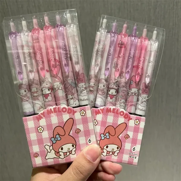 Sanrio 6pcs Gel Pen Set 0.55mm Cute Cartoon Design - Image 19