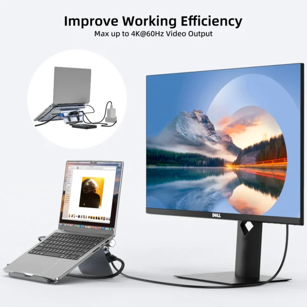6-in-1 USB-C Laptop Docking Station – 4K HDMI, 100W PD, Ethernet - Image 6
