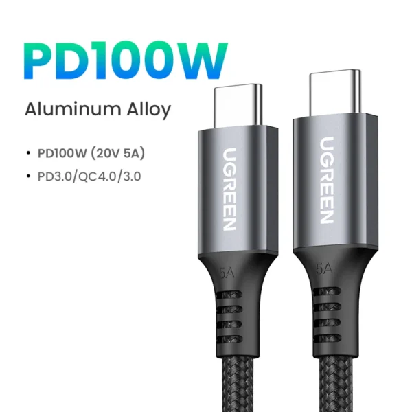 UGREEN USB-C to USB-C 100W Fast Charging Cable - Image 8