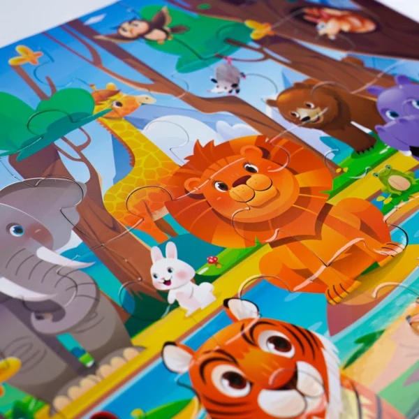 Kids Cartoon Animal Jigsaw Puzzle Montessori Toy - Image 6