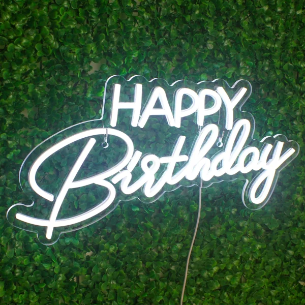 Dimmable Happy Birthday LED Neon Wall Light - Image 15