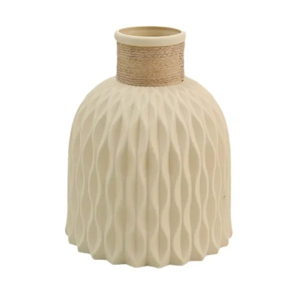 Plastic Rope Vase – Imitation Porcelain Flower Pot Décor - Image 6