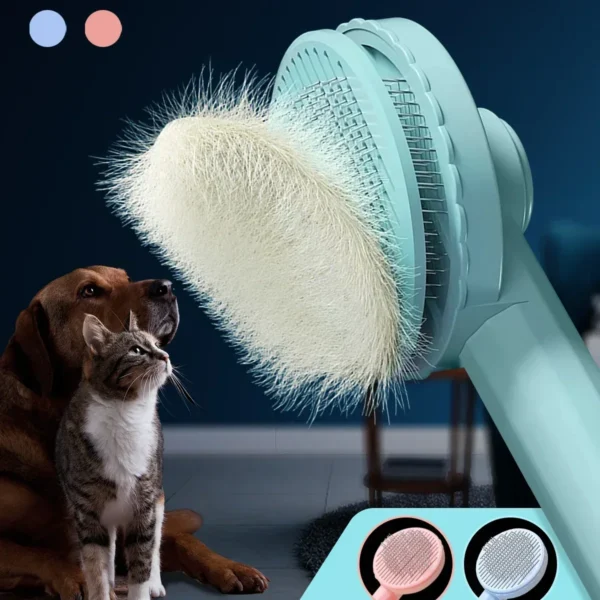 Cat Hair Removal Brush – Easy Grooming & Shedding Tool - Image 2