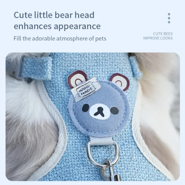 Cute Rabbit Harness & Leash Set – Padded Linen Vest - Image 12