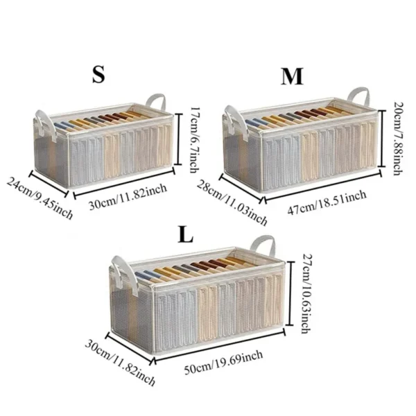 Clear Foldable Clothes Storage Box for Wardrobes - Image 7