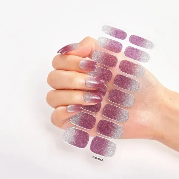16Tips Long-Lasting Gel Nail Stickers – Full Coverage Wraps - Image 33
