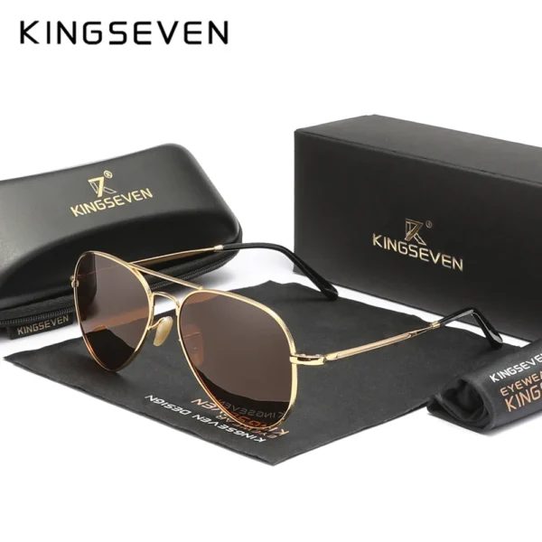 KINGSEVEN Pilot Men’s Sunglasses Polarized UV400 Retro - Image 5