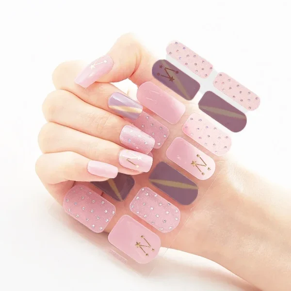16Tips Long-Lasting Gel Nail Stickers – Full Coverage Wraps - Image 44