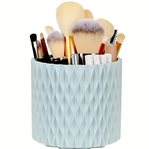 360° Rotating Makeup Brush Holder with 5 Slots - Image 9