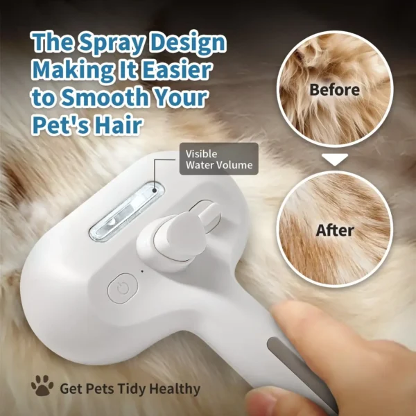 Multifunctional USB Pet Spray Brush – Cats & Dogs Grooming - Image 3