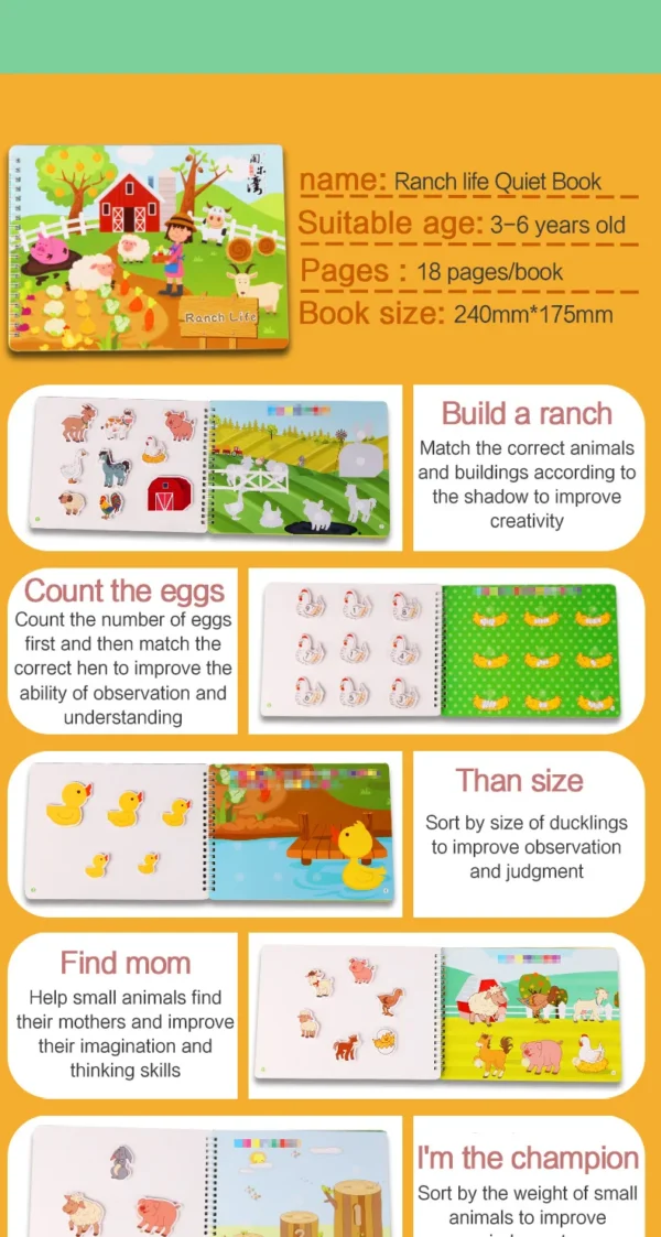 Montessori Baby Busy Book – Early Learning Toy for Toddlers - Image 48