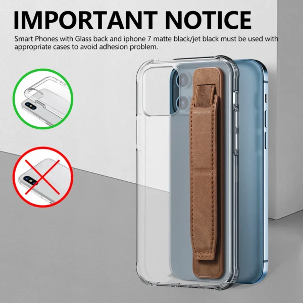 PU Leather Phone Strap Stand – Universal Grip Holder - Image 7