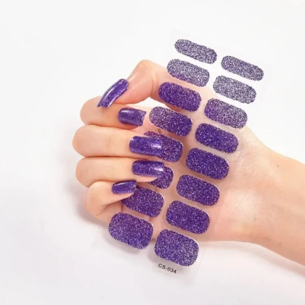 16Tips Long-Lasting Gel Nail Stickers – Full Coverage Wraps - Image 71