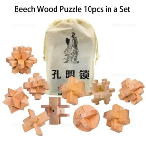 3D Wooden Puzzle Set – Handmade Educational Mind Game