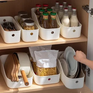 Cabinet Storage Box Storage Basket Kitchen Supplies Collection under Sink Debris Storage Box