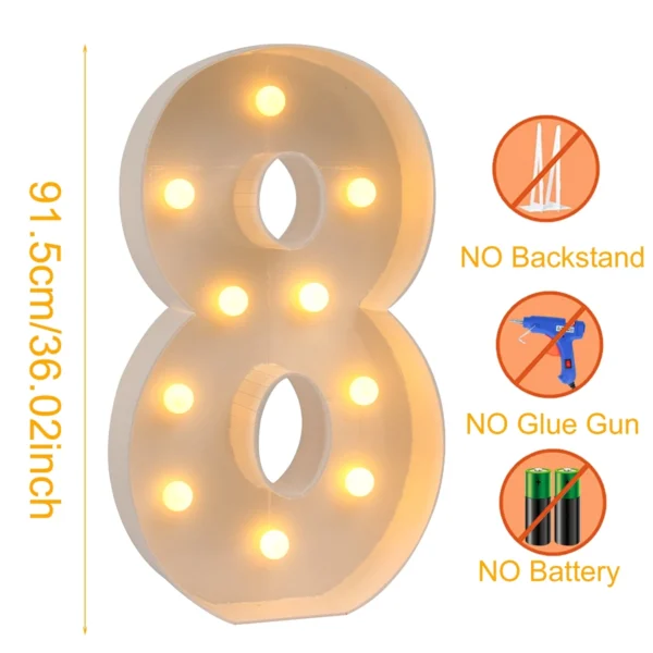 Giant LED Number Balloon Filling Box for Party Decor - Image 8