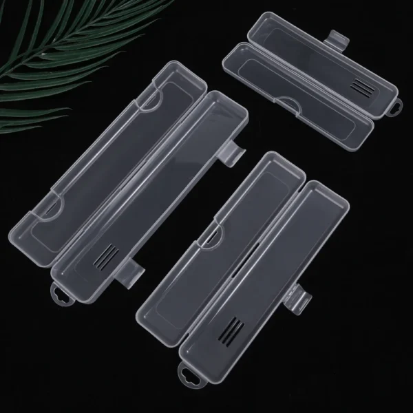 Transparent Makeup Brush & Storage Box with Cover - Image 17