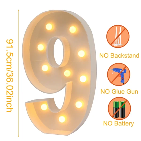 Giant LED Number Balloon Filling Box for Party Decor - Image 9