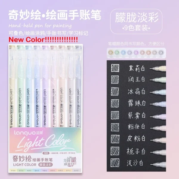 Set of 6 Morandi Gel Pens for Drawing & DIY Projects - Image 22