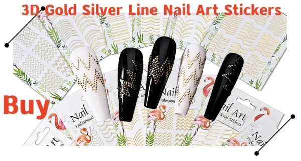 30 Sheets 3D Nail Stickers Flowers & Butterfly Designs - Image 43