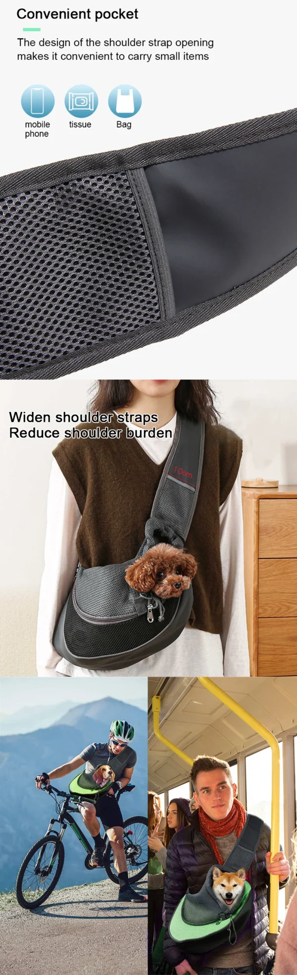 Breathable Pet Carrier Backpack – Crossbody Tote for Cats & Dogs - Image 20