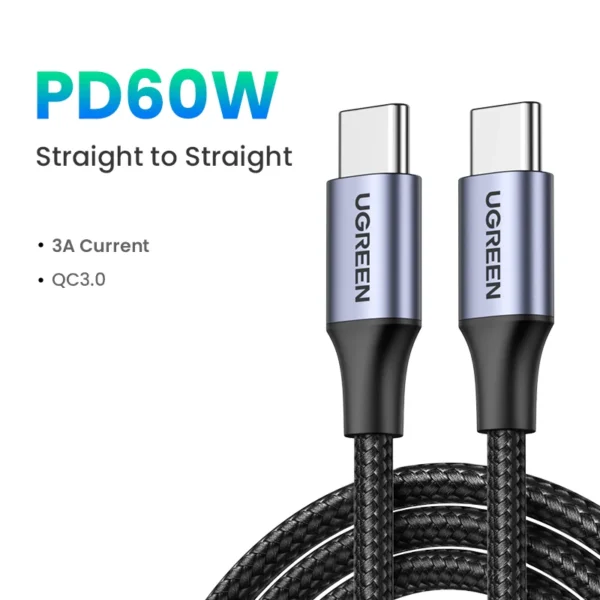 UGREEN USB-C to USB-C 100W Fast Charging Cable - Image 10