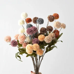5-Head Artificial Dandelion Bouquet for Home & Weddings