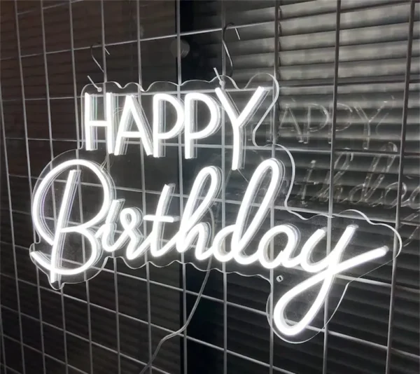 Dimmable Happy Birthday LED Neon Wall Light - Image 21