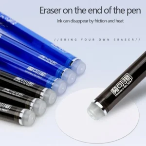 3 Erasable Gel Pens with 20 Refills & Reusable Erasers