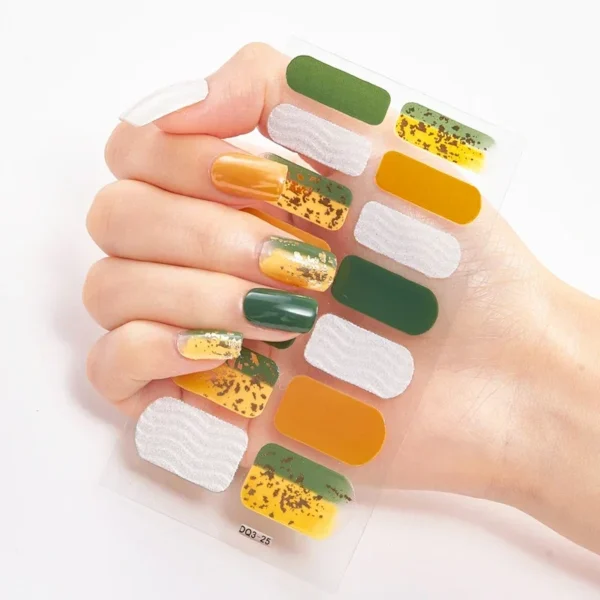 16Tips Long-Lasting Gel Nail Stickers – Full Coverage Wraps - Image 95