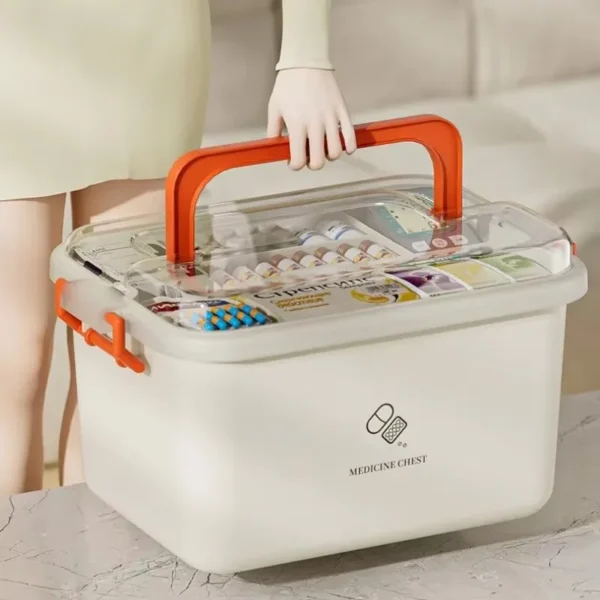 Portable Large-Capacity Home First Aid Medicine Box - Image 5