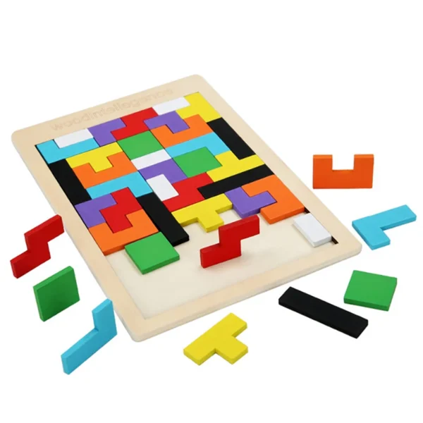 Wooden Tangram Puzzle Blocks Educational Toy Set - Image 10