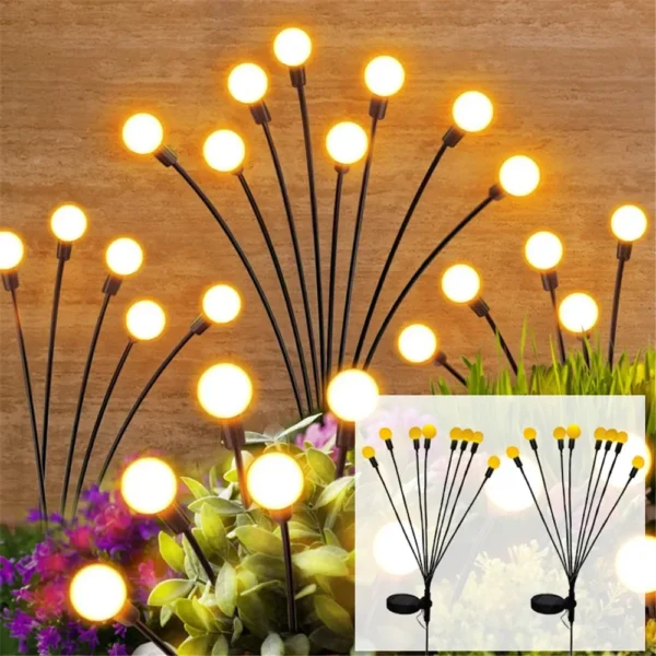 2pcs Solar Firefly Garden Lights – 10 LED - Image 6