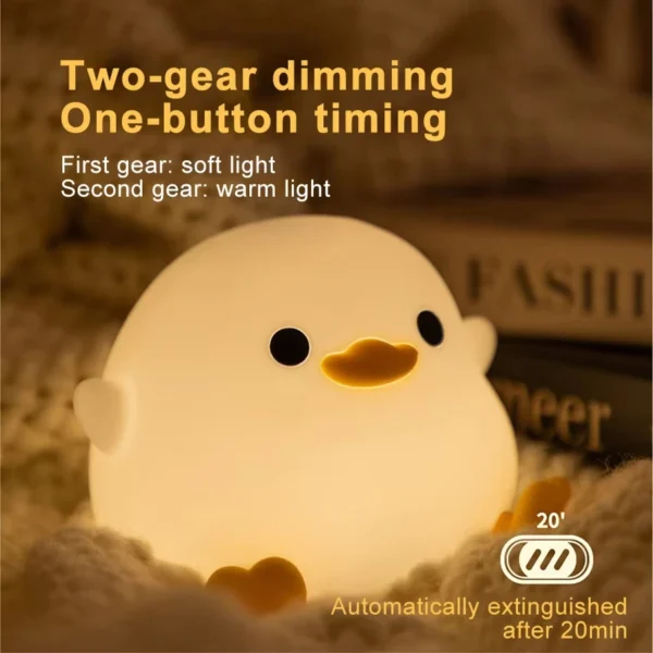 Cute Duck LED Night Light – Kids Silicone Lamp - Image 5