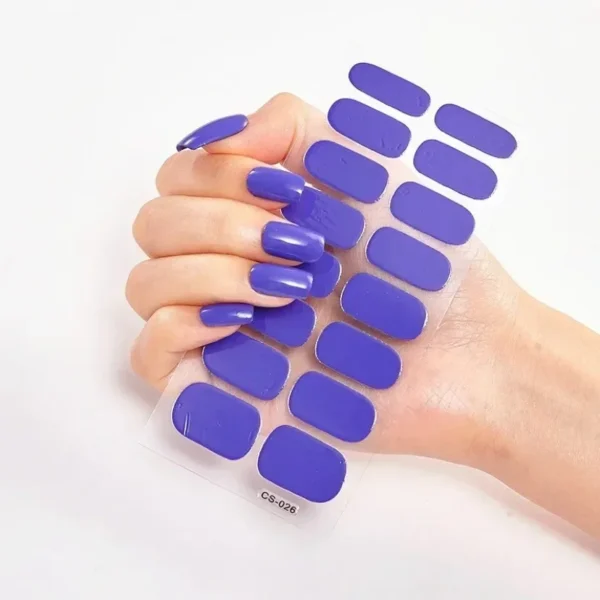 16Tips Long-Lasting Gel Nail Stickers – Full Coverage Wraps - Image 51